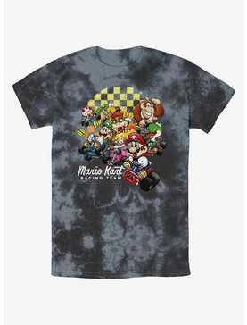 Nintendo Mario Checkered Kart Group Tie-Dye T-Shirt, , hi-res