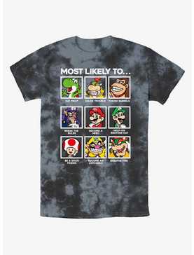 Nintendo Mario Most Likely To Group Tie-Dye T-Shirt, , hi-res