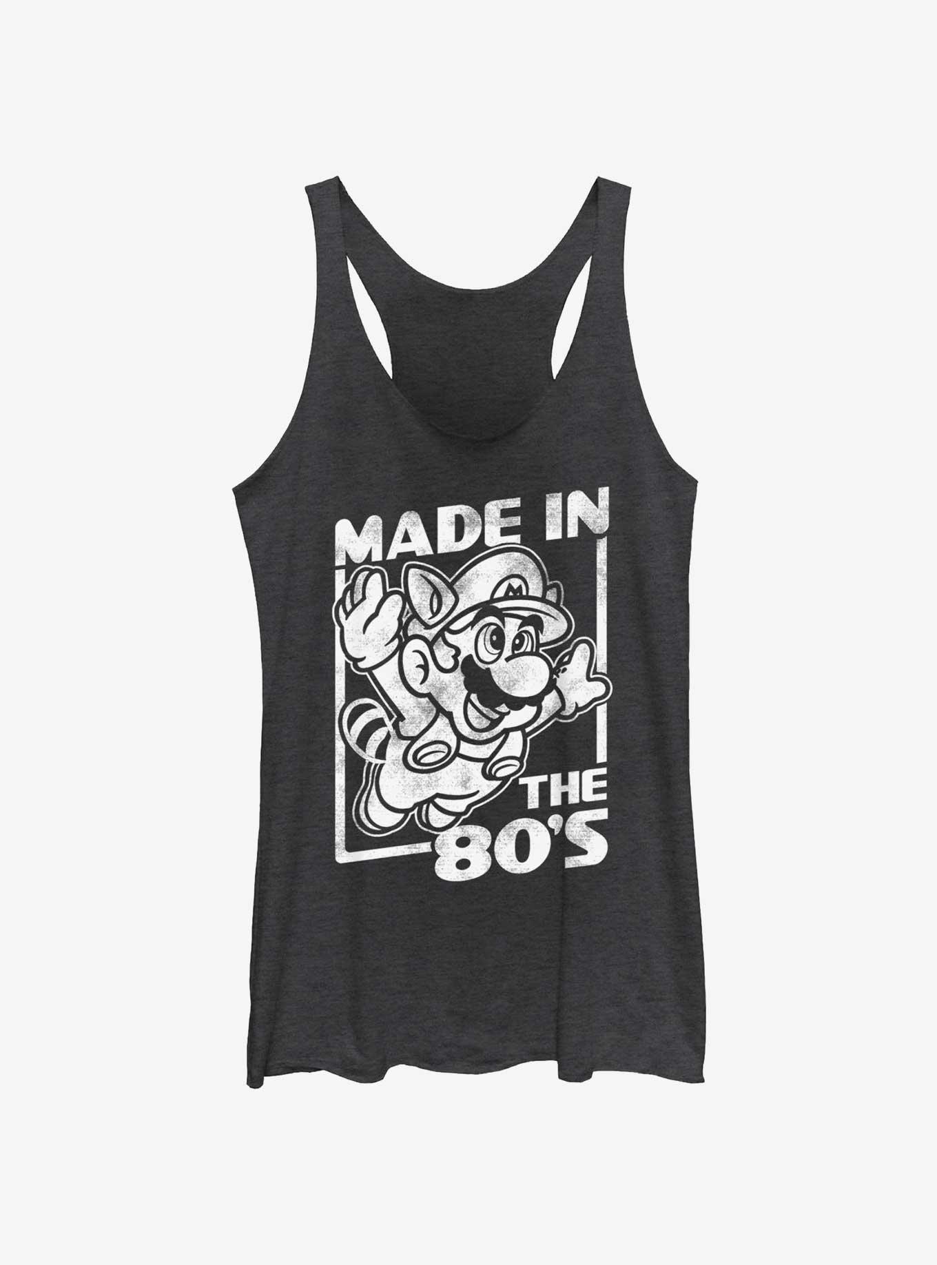 Nintendo Mario Made In The 80's Womens Tank Top, BLK HTR, hi-res