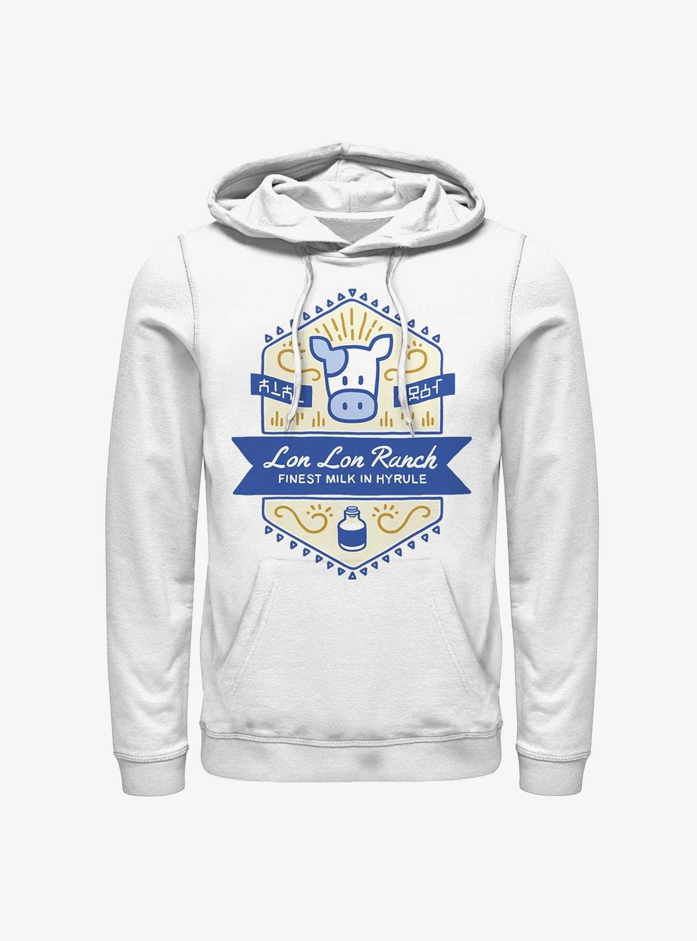 Nintendo The Legend of Zelda Lon Lon Ranch Finest Milk In Hyrule Hoodie, WHITE, hi-res