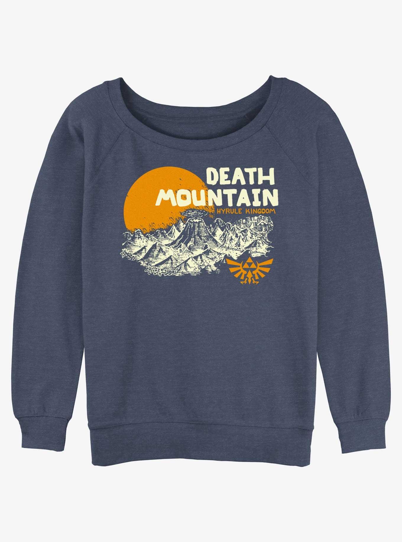 Nintendo The Legend of Zelda Death Mountain Hyrule Kingdom Womens Slouchy Sweatshirt, BLUEHTR, hi-res