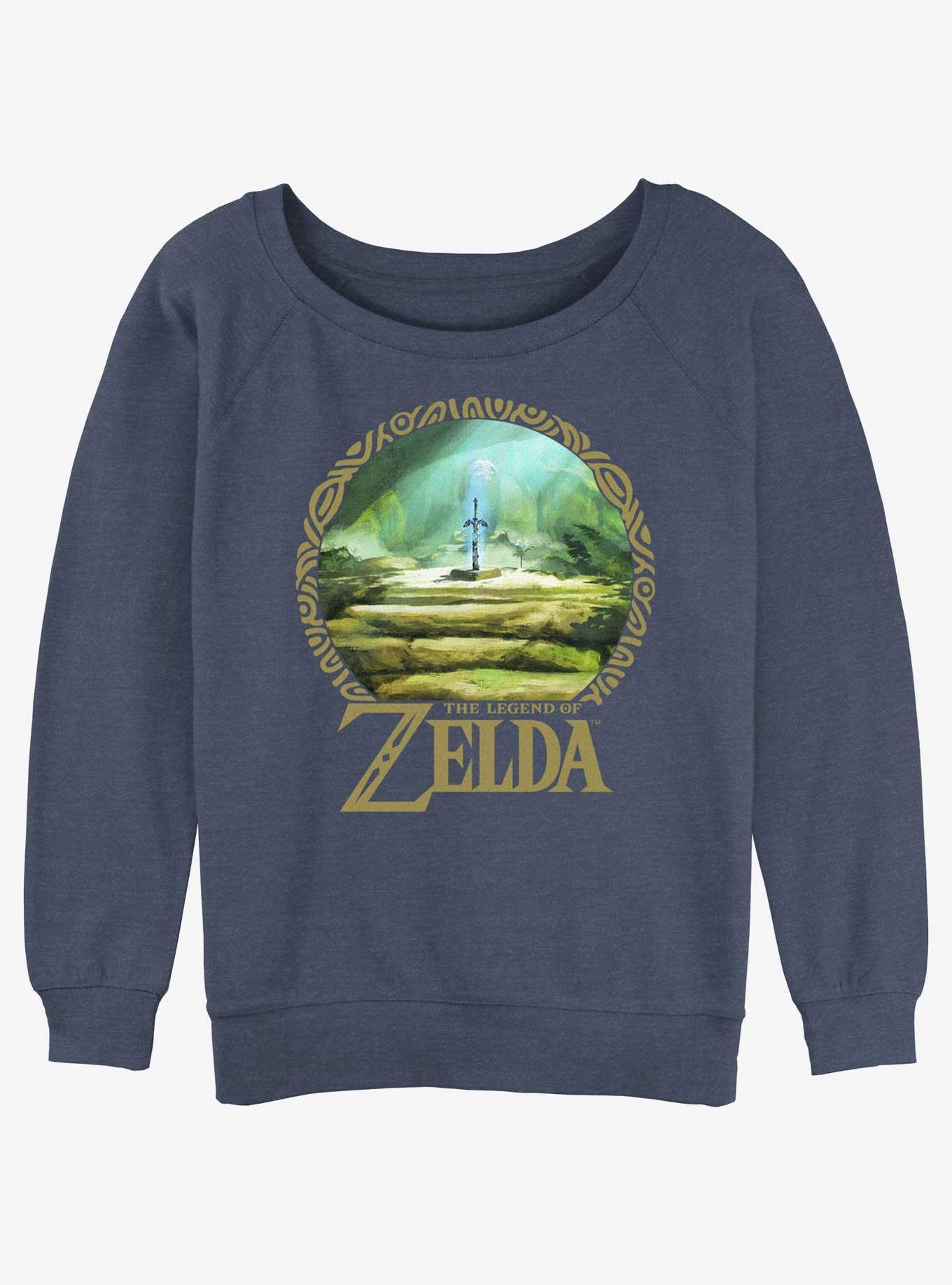 Nintendo The Legend of Zelda Korok Forest Womens Slouchy Sweatshirt, BLUEHTR, hi-res