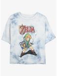 Nintendo The Legend of Zelda A Link To The Past Tie-Dye Womens Crop T-Shirt, WHITEBLUE, hi-res