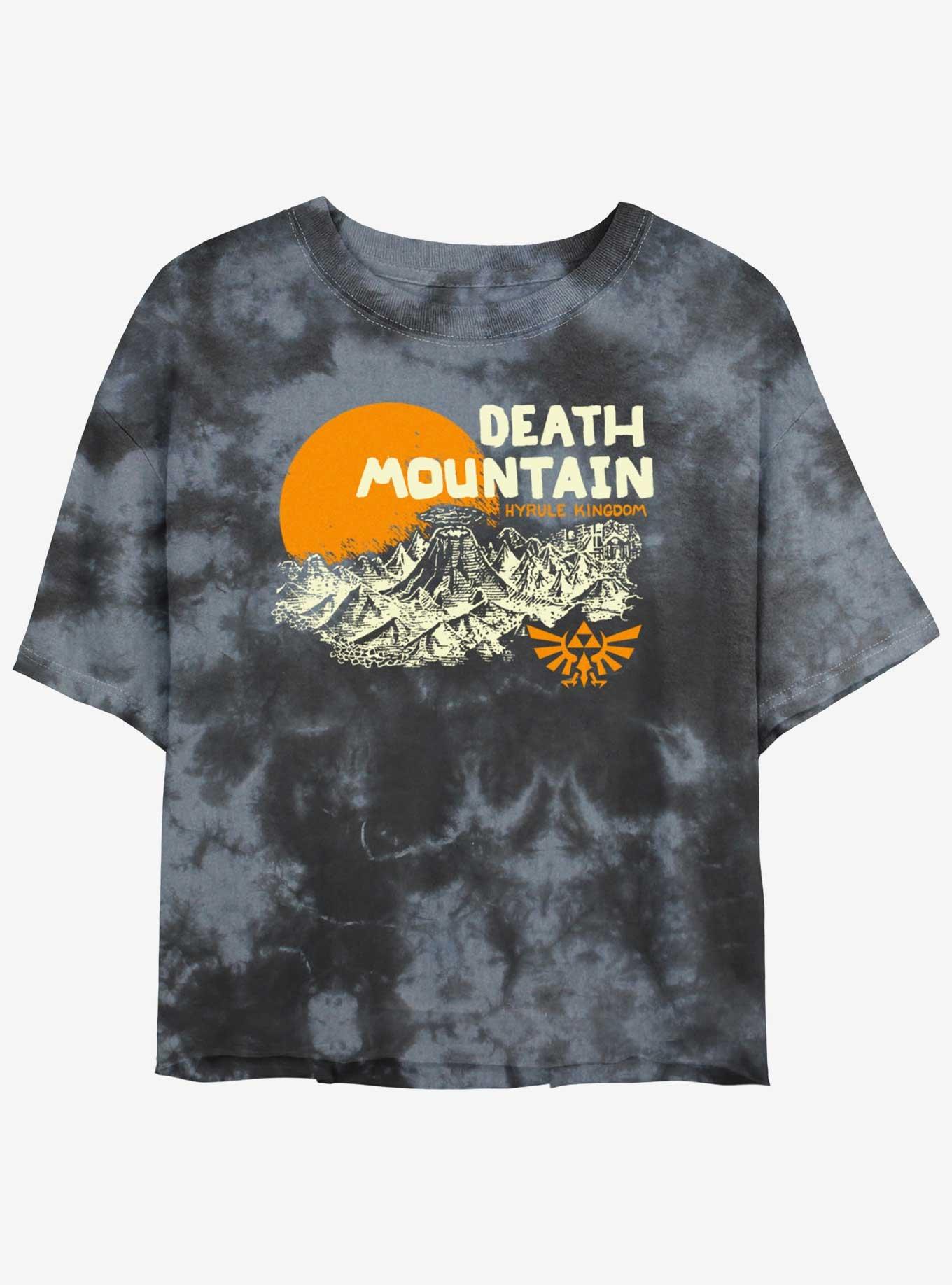 Nintendo The Legend of Zelda Death Mountain Hyrule Kingdom Tie-Dye Womens Crop T-Shirt, , hi-res