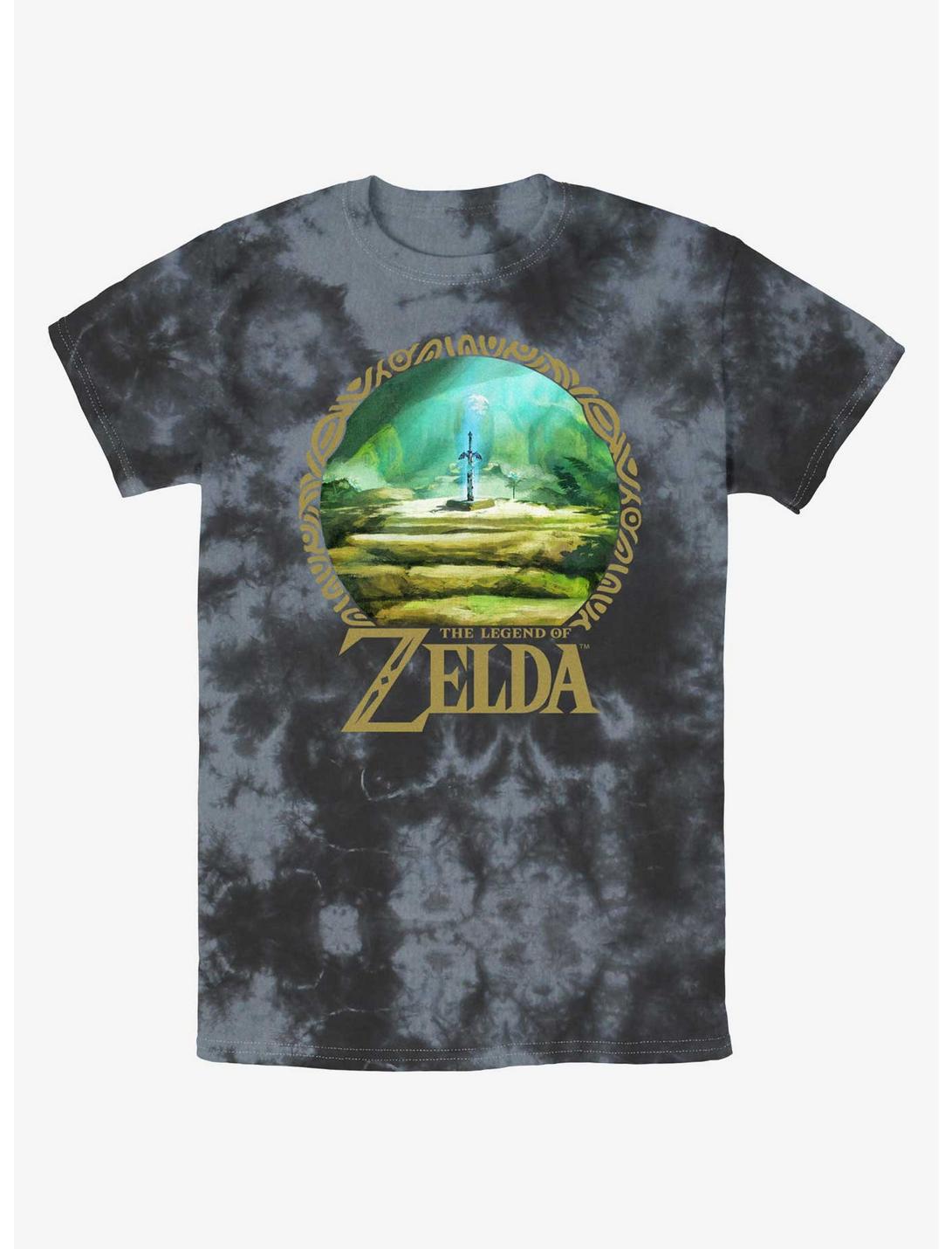 Nintendo The Legend of Zelda Korok Forest Tie-Dye T-Shirt, BLKCHAR, hi-res