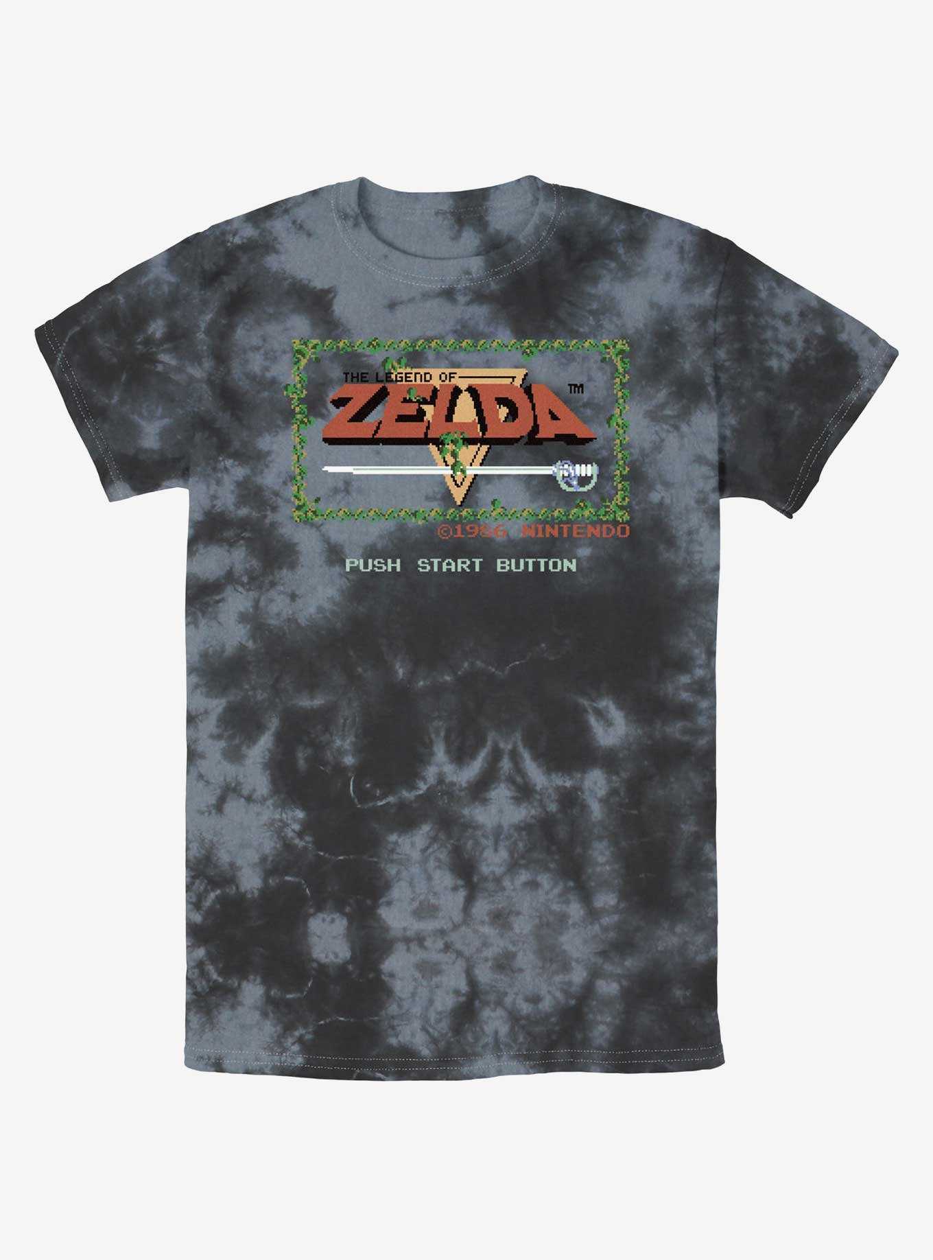Nintendo The Legend of Zelda Pixelated Game Intro Tie-Dye T-Shirt, , hi-res