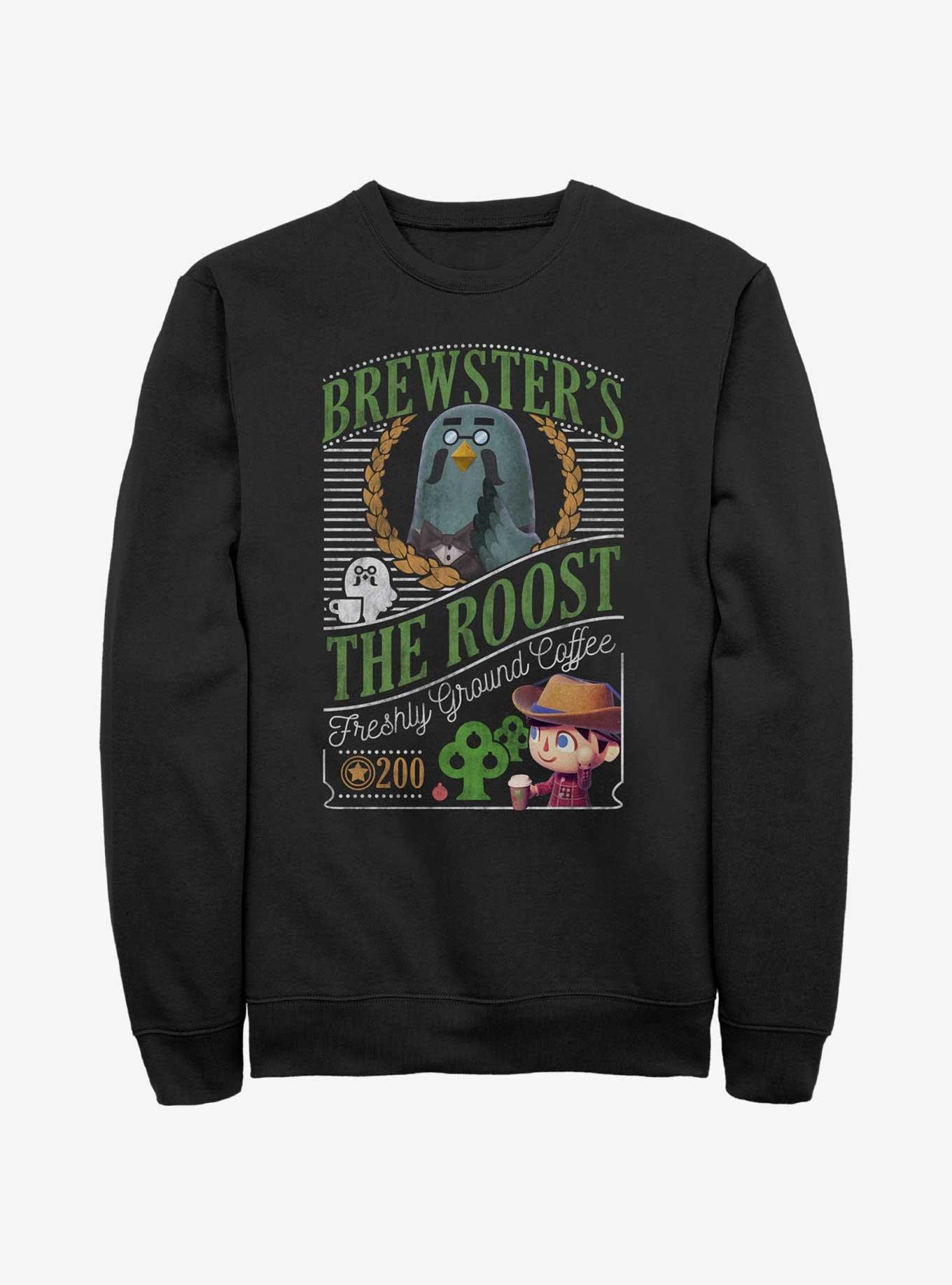 Nintendo Animal Crossing Brewster's Cafe Sweatshirt, BLACK, hi-res