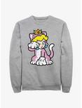 Nintendo Mario Cat Peach Sweatshirt, ATH HTR, hi-res