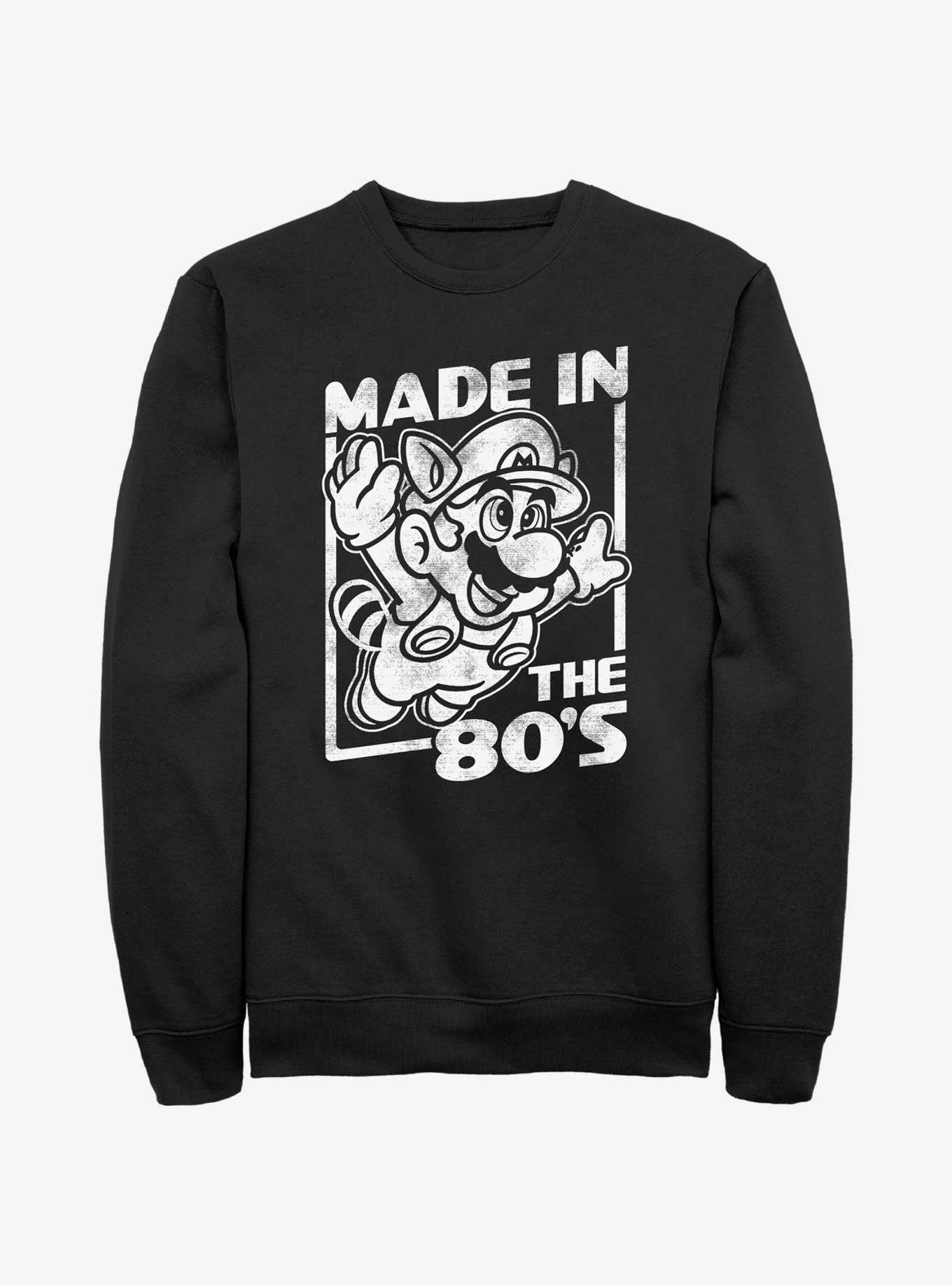 Nintendo Mario Made In The 80's Sweatshirt, BLACK, hi-res