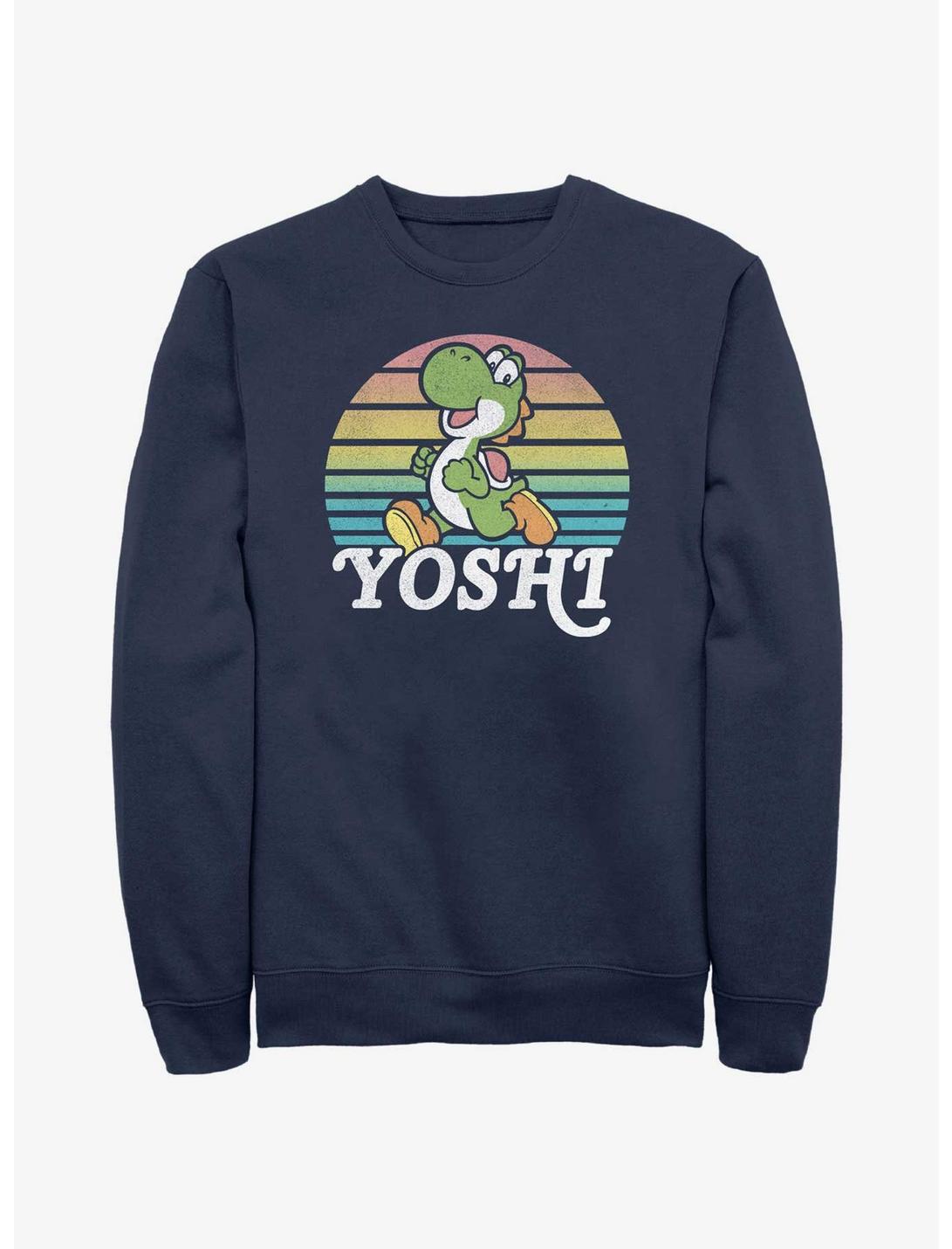 Nintendo Mario Yoshi Run Sweatshirt, NAVY, hi-res
