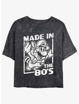 Nintendo Mario Made In The 80's Mineral Wash Womens Crop T-Shirt, , hi-res