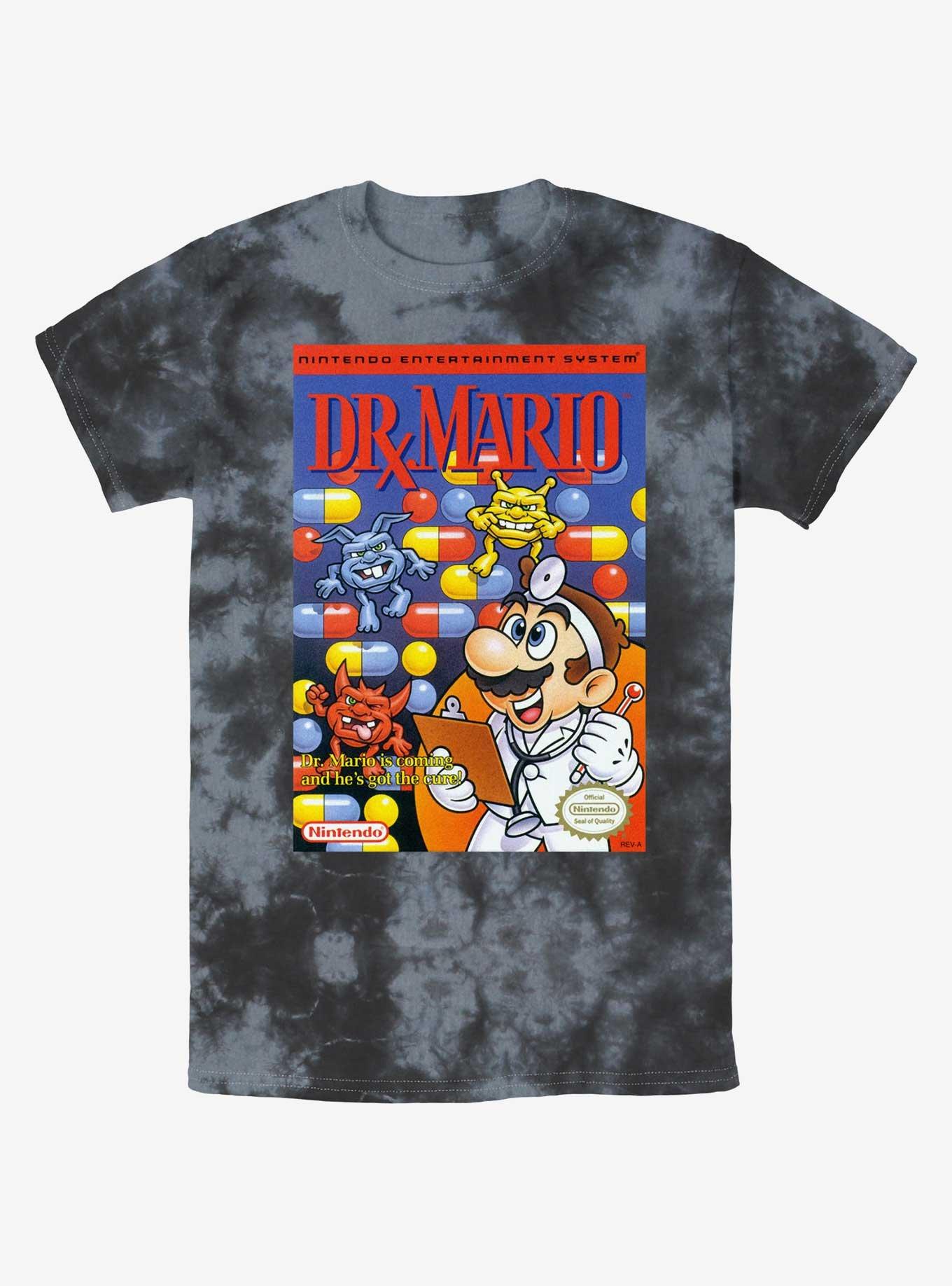 Nintendo Mario Dr. Mario NES Tie-Dye T-Shirt, BLKCHAR, hi-res
