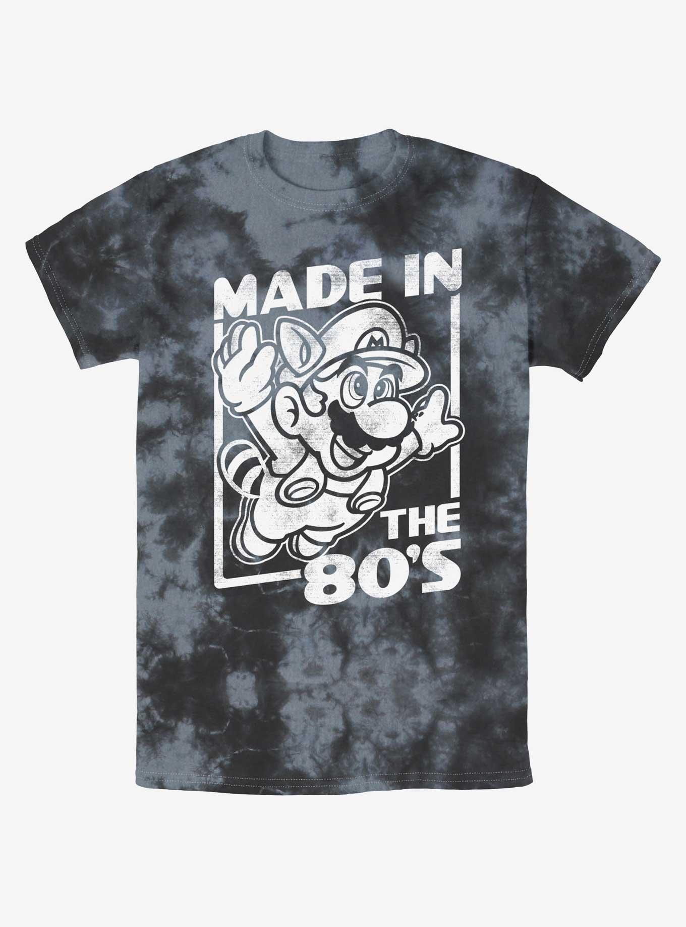 Nintendo Mario Made In The 80's Tie-Dye T-Shirt, BLKCHAR, hi-res