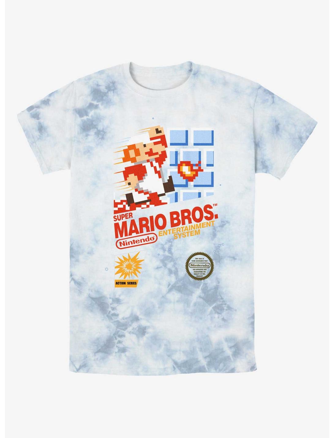 Nintendo Mario Super Mario Bros Retro NES Tie-Dye T-Shirt, WHITEBLUE, hi-res
