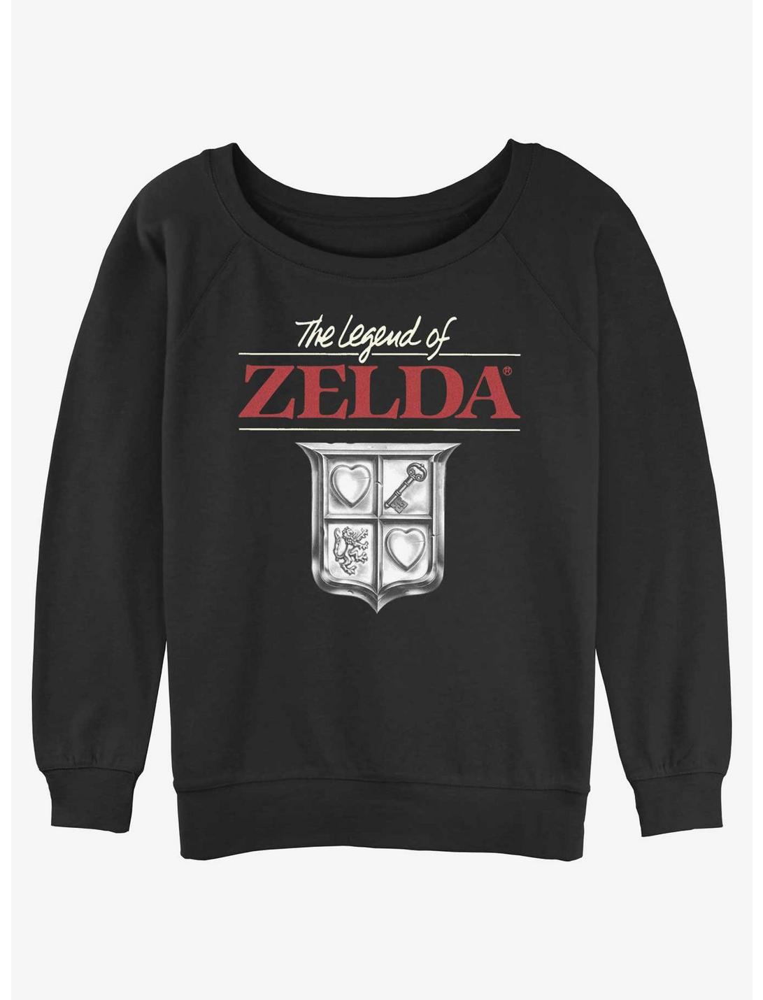 Nintendo The Legend of Zelda 90's Womens Slouchy Sweatshirt, BLACK, hi-res