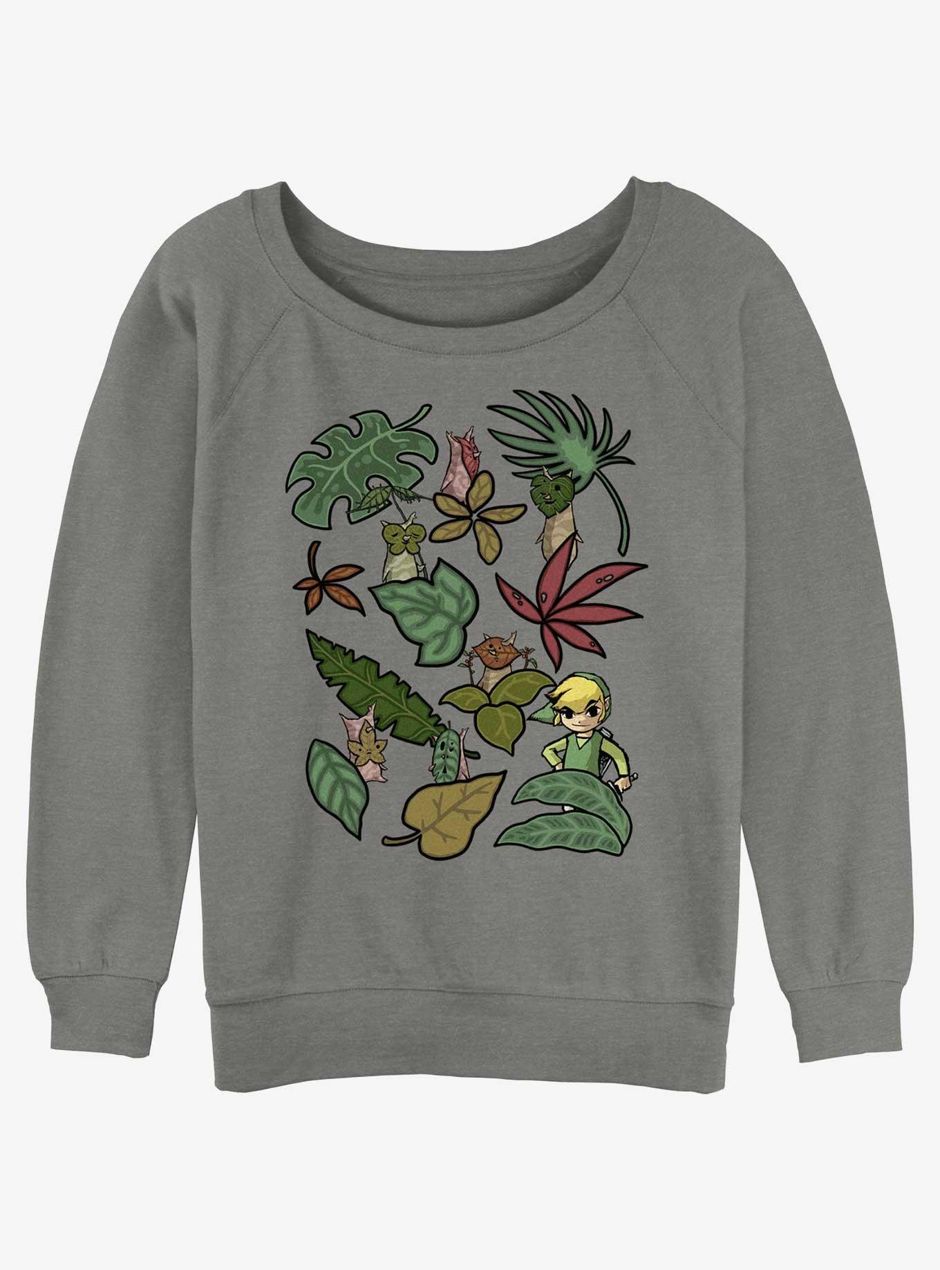 Nintendo The Legend of Zelda Leafy Link Womens Slouchy Sweatshirt, , hi-res