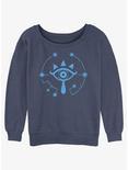 Nintendo The Legend of Zelda Ocarina of Time Lens of Truth Icon Womens Slouchy Sweatshirt, BLUEHTR, hi-res