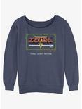 Nintendo The Legend of Zelda Pixelated Game Intro Womens Slouchy Sweatshirt, BLUEHTR, hi-res