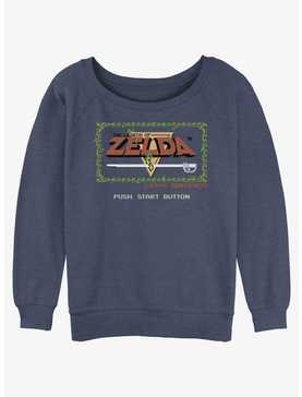Nintendo The Legend of Zelda Pixelated Game Intro Womens Slouchy Sweatshirt, , hi-res