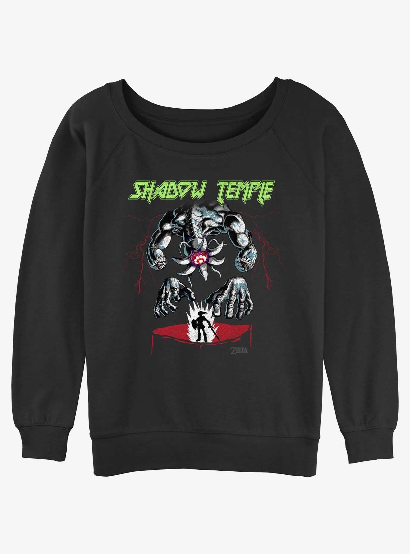 Nintendo The Legend of Zelda Shadow Temple Womens Slouchy Sweatshirt, BLACK, hi-res