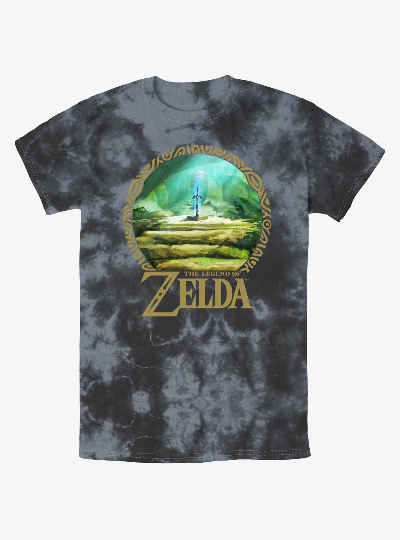 Nintendo The Legend of Zelda Korok Forest Tie-Dye T-Shirt, BLKCHAR, hi-res