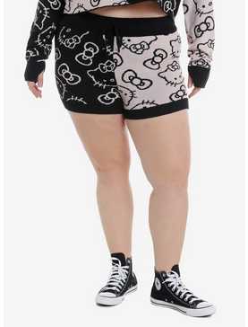 Hello Kitty Bow Split Girls Lounge Shorts Plus Size, , hi-res