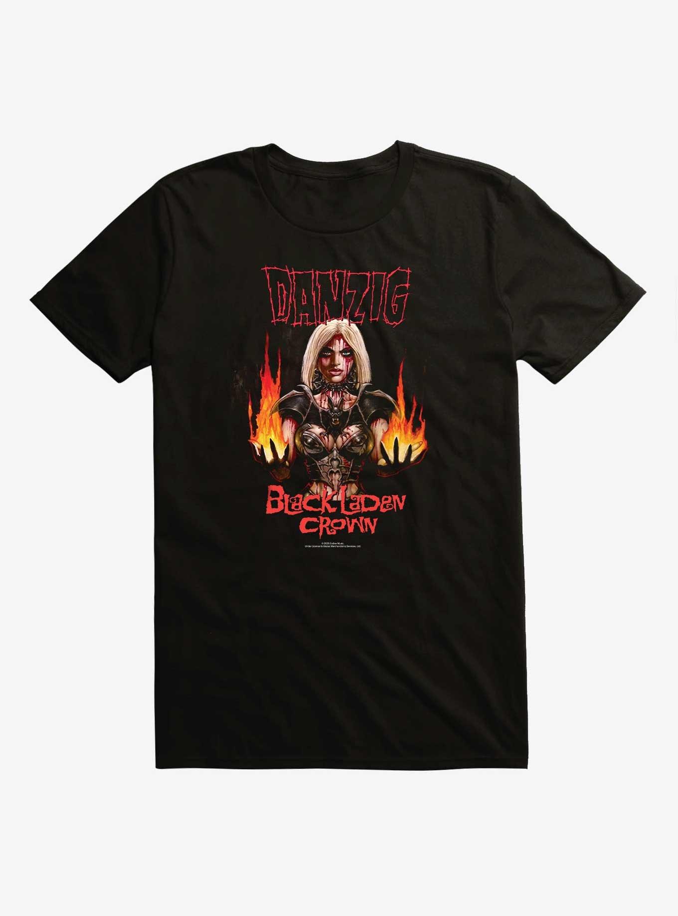 Danzig Black Laden Crown T-Shirt, BLACK, hi-res