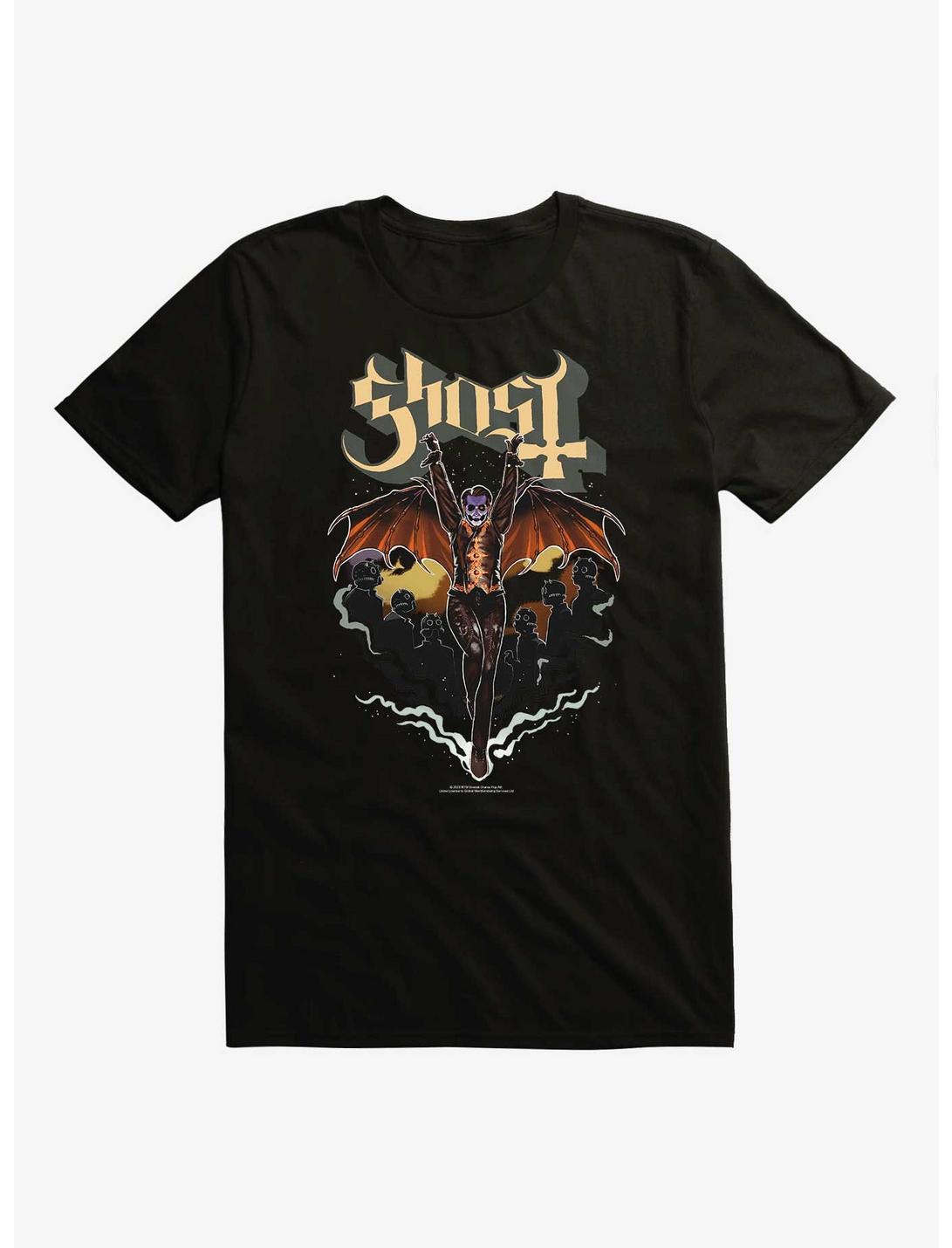 Ghost Winged Papa Emeritus T-Shirt, BLACK, hi-res