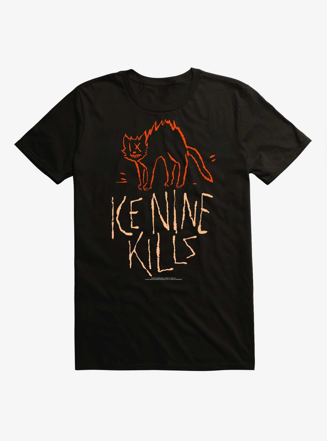 Ice Nine Kills Cat T-Shirt, BLACK, hi-res