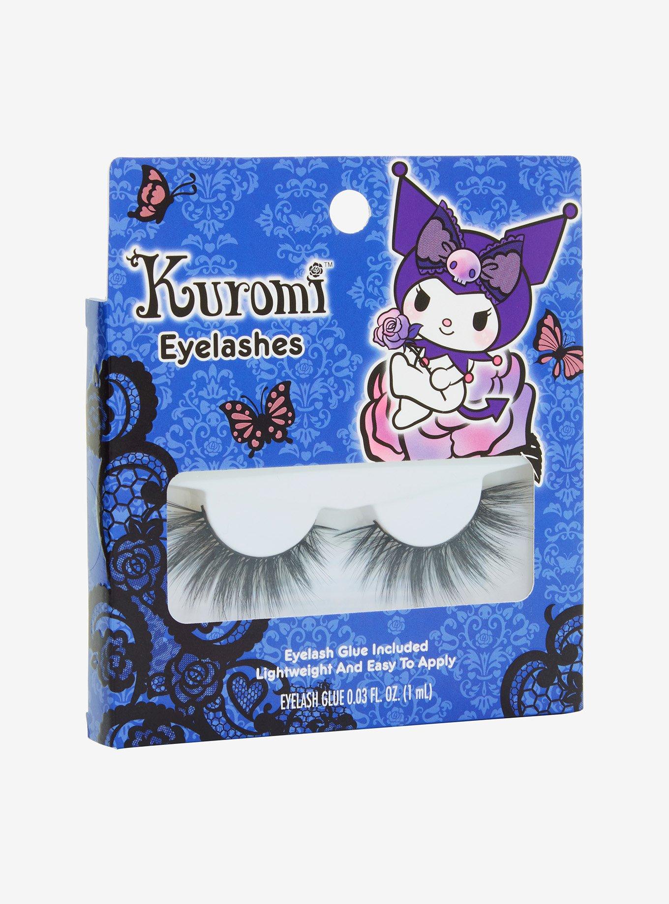 Kuromi Butterfly Wispy Faux Eyelashes, , hi-res