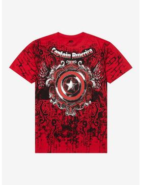 Marvel Captain America Filigree Shield T-Shirt, , hi-res