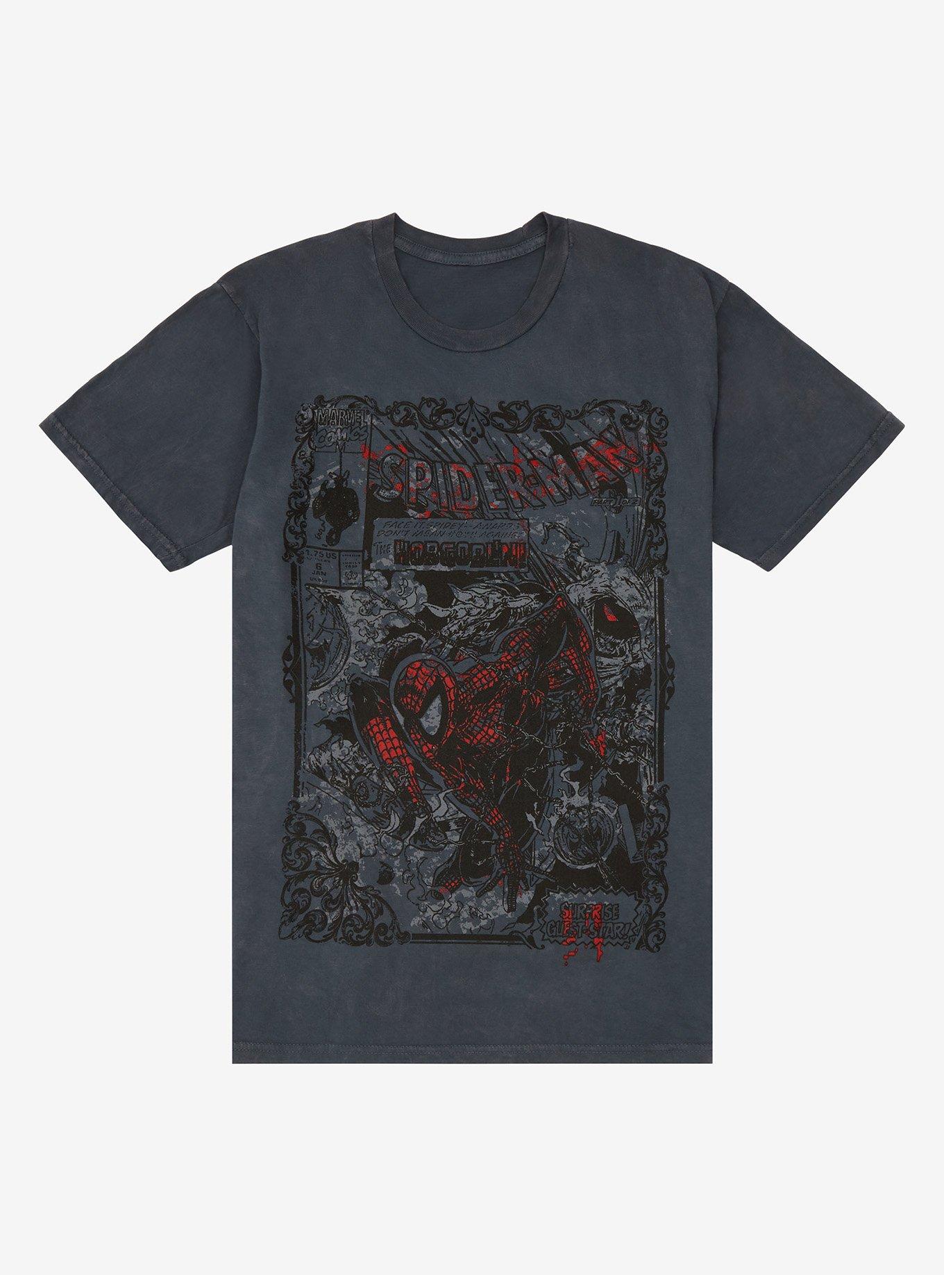 Marvel Spider-Man Comic Couture Wash T-Shirt, GREY, hi-res