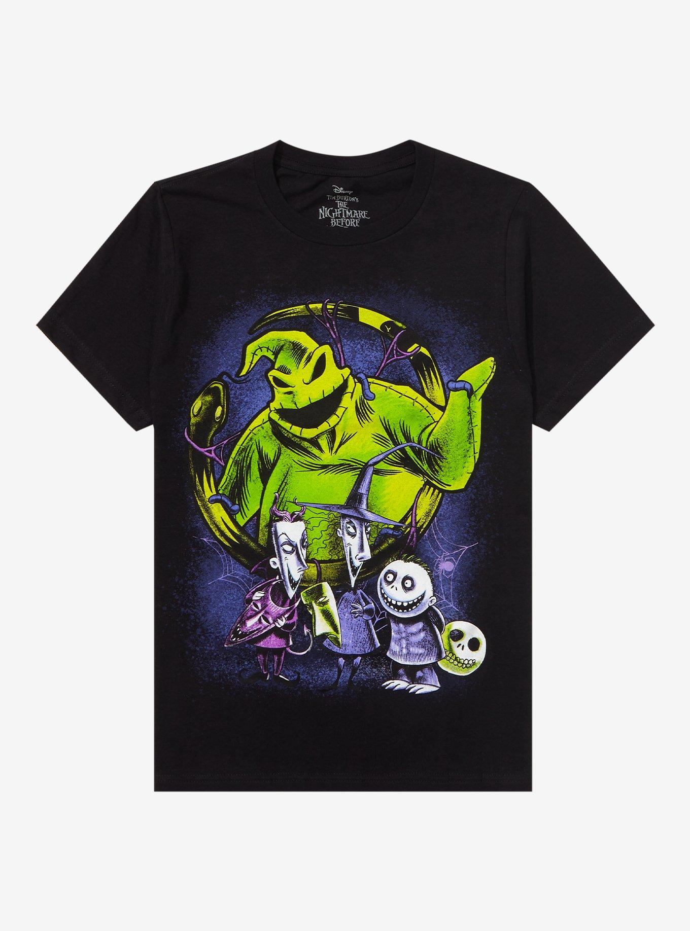 The Nightmare Before Christmas Oogie Boogie Neon Boyfriend Fit Girls T-Shirt, MULTI, hi-res
