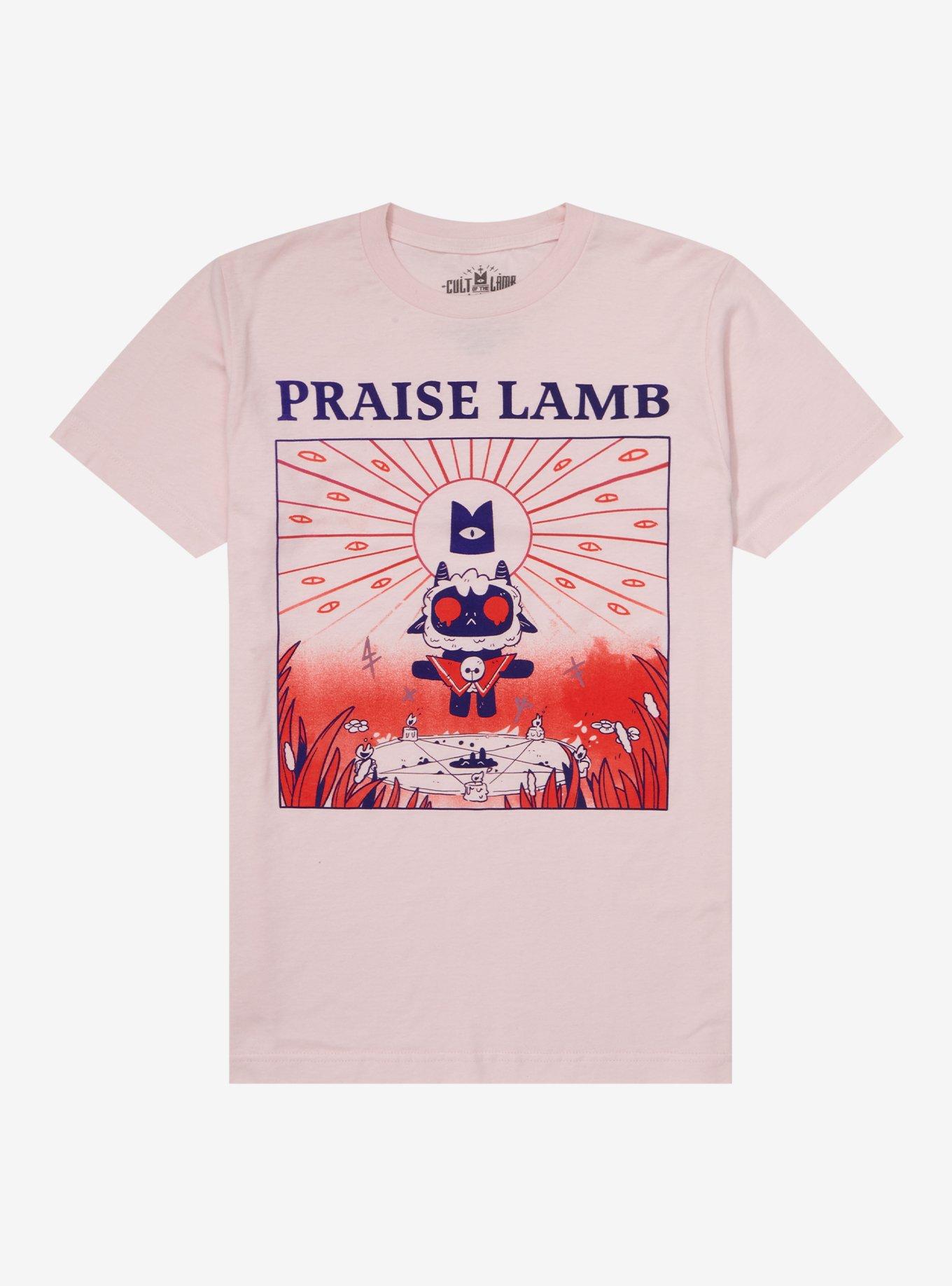 Cult Of The Lamb Praise Lamb Boyfriend Fit Girls T-Shirt, MULTI, hi-res