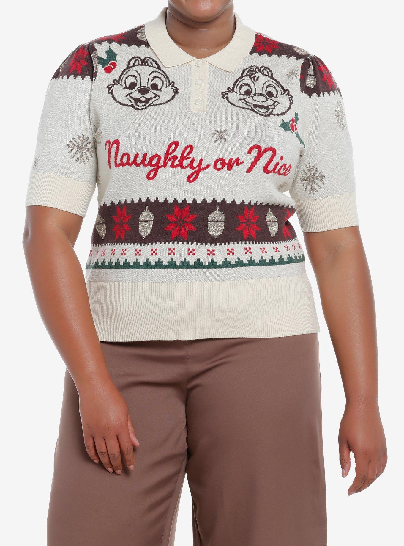 Her Universe Disney Chip 'N Dale Holiday Knit Top Her Universe Exclusive, FESTIVE - MULTI, hi-res