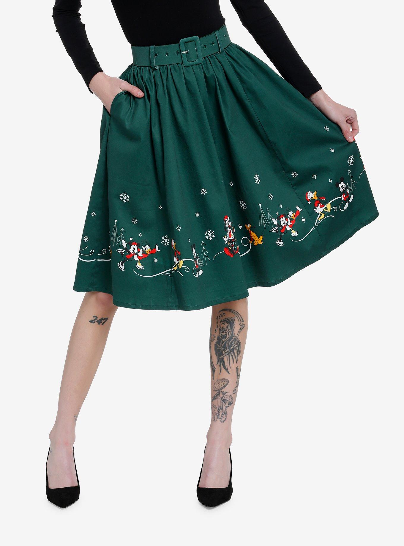 Disney Mickey Mouse And Friends Holiday Retro Skirt Her Universe Exclusive