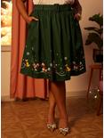 Disney Mickey Mouse And Friends Holiday Retro Skirt Plus Size Her Universe Exclusive, FOREST GREEN, hi-res