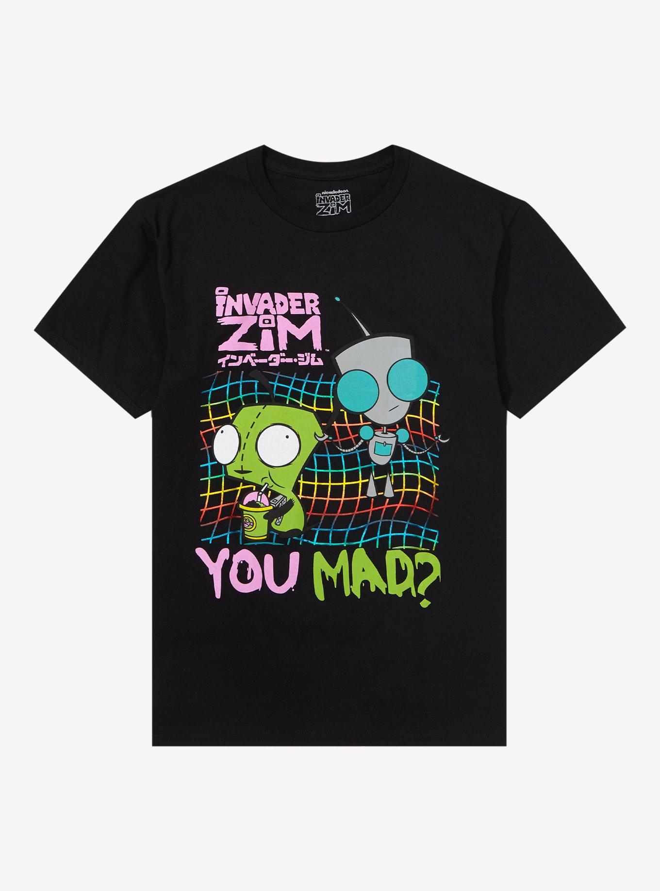 Invader Zim You Mad GIR Boyfriend Fit Girls T-Shirt, MULTI, hi-res