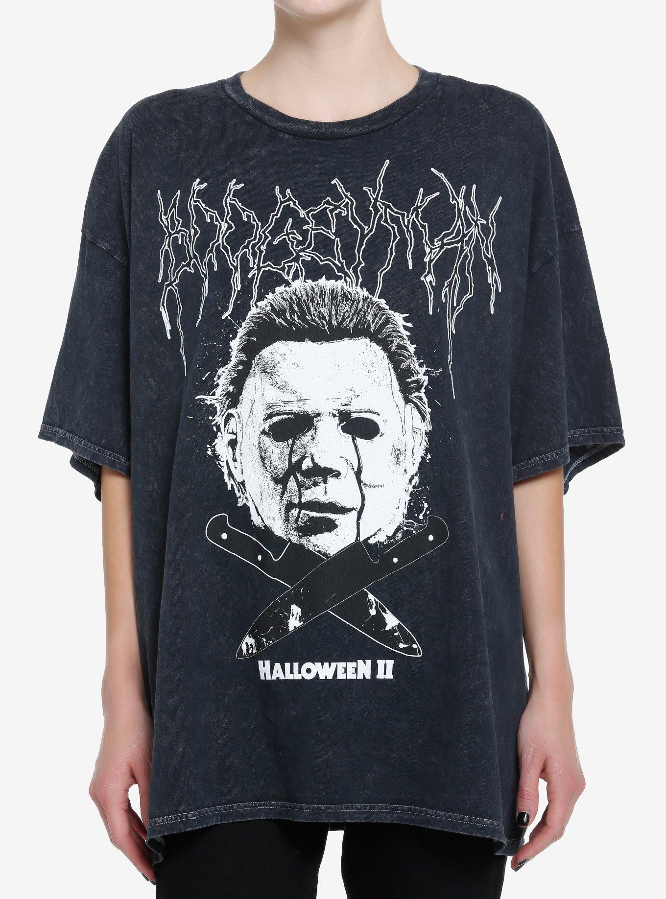 Halloween Boogeyman Metal Font Girls Oversized T-Shirt, MULTI, hi-res
