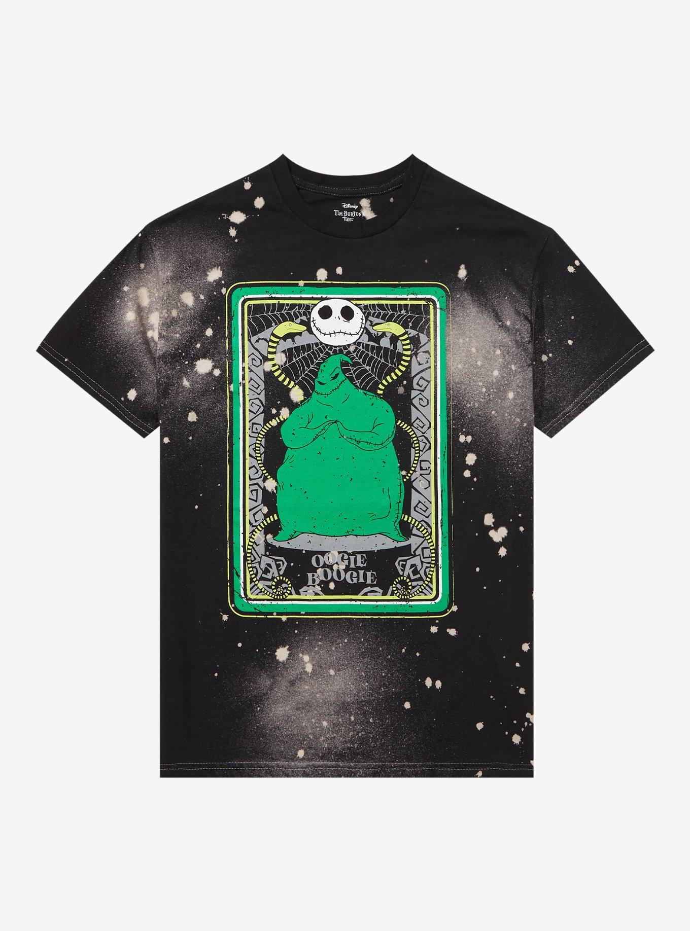 The Nightmare Before Christmas Oogie Boogie Tarot Card Splatter Boyfriend Fit Girls T-Shirt, , hi-res