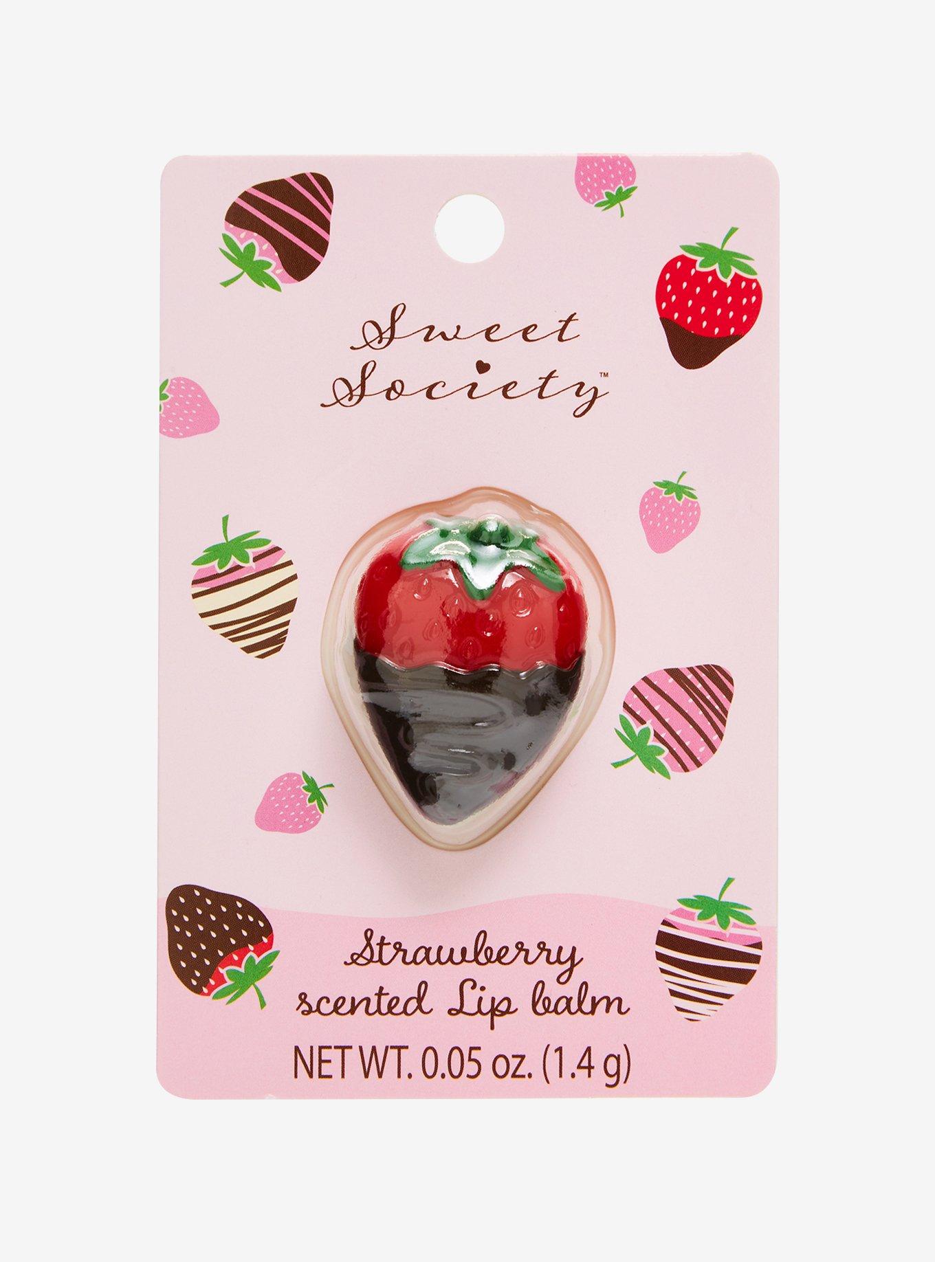 Sweet Society Chocolate Strawberry Lip Balm, , hi-res