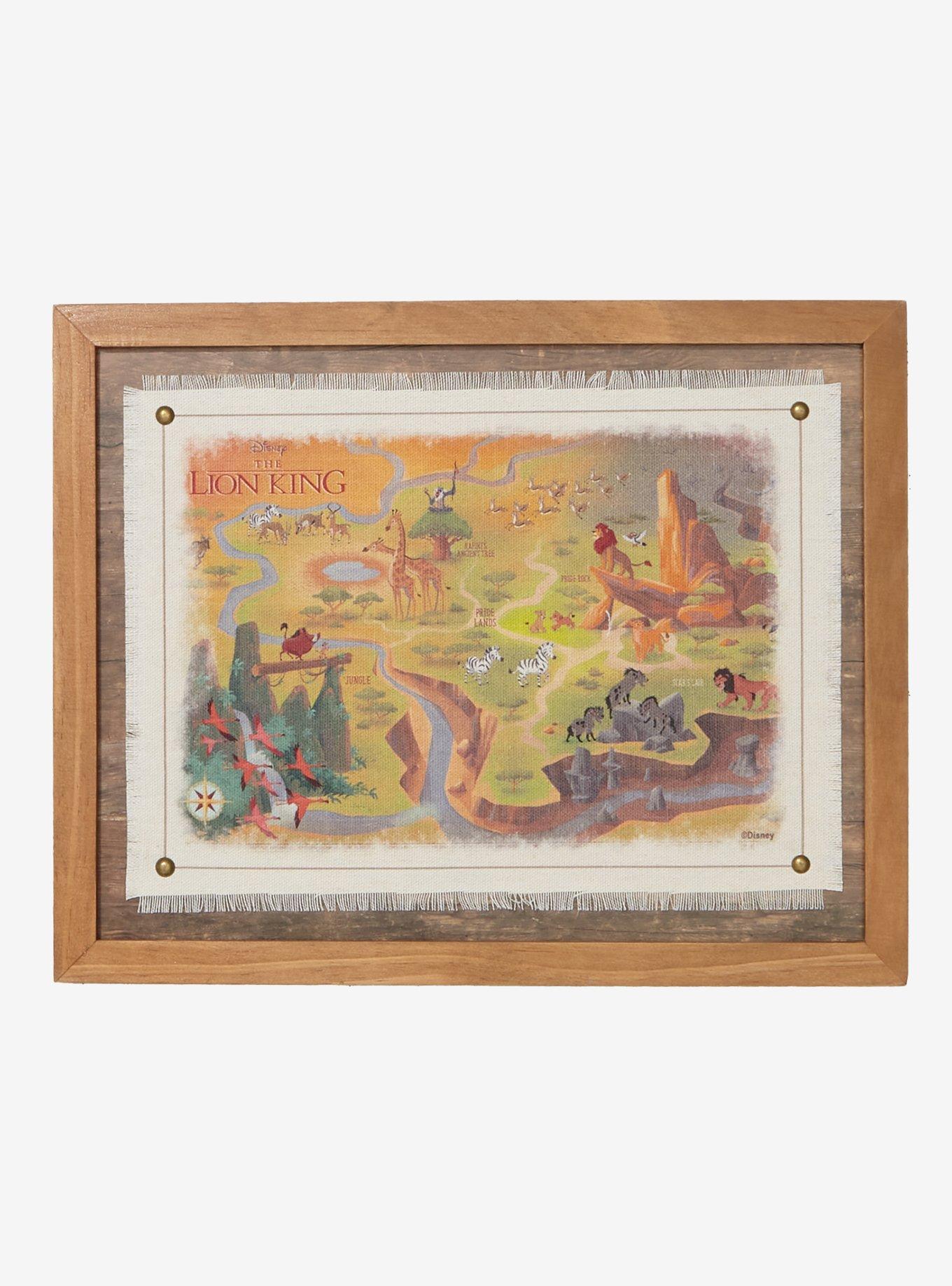 Disney The Lion King Pride Rock Framed Map - BoxLunch Exclusive, , hi-res