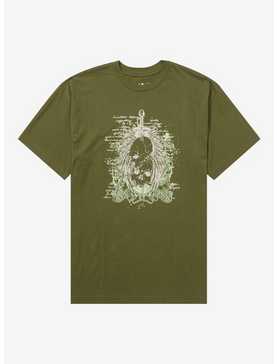 Skulls Libertude & Fortitude Green Boyfriend Fit Girls T-Shirt, , hi-res