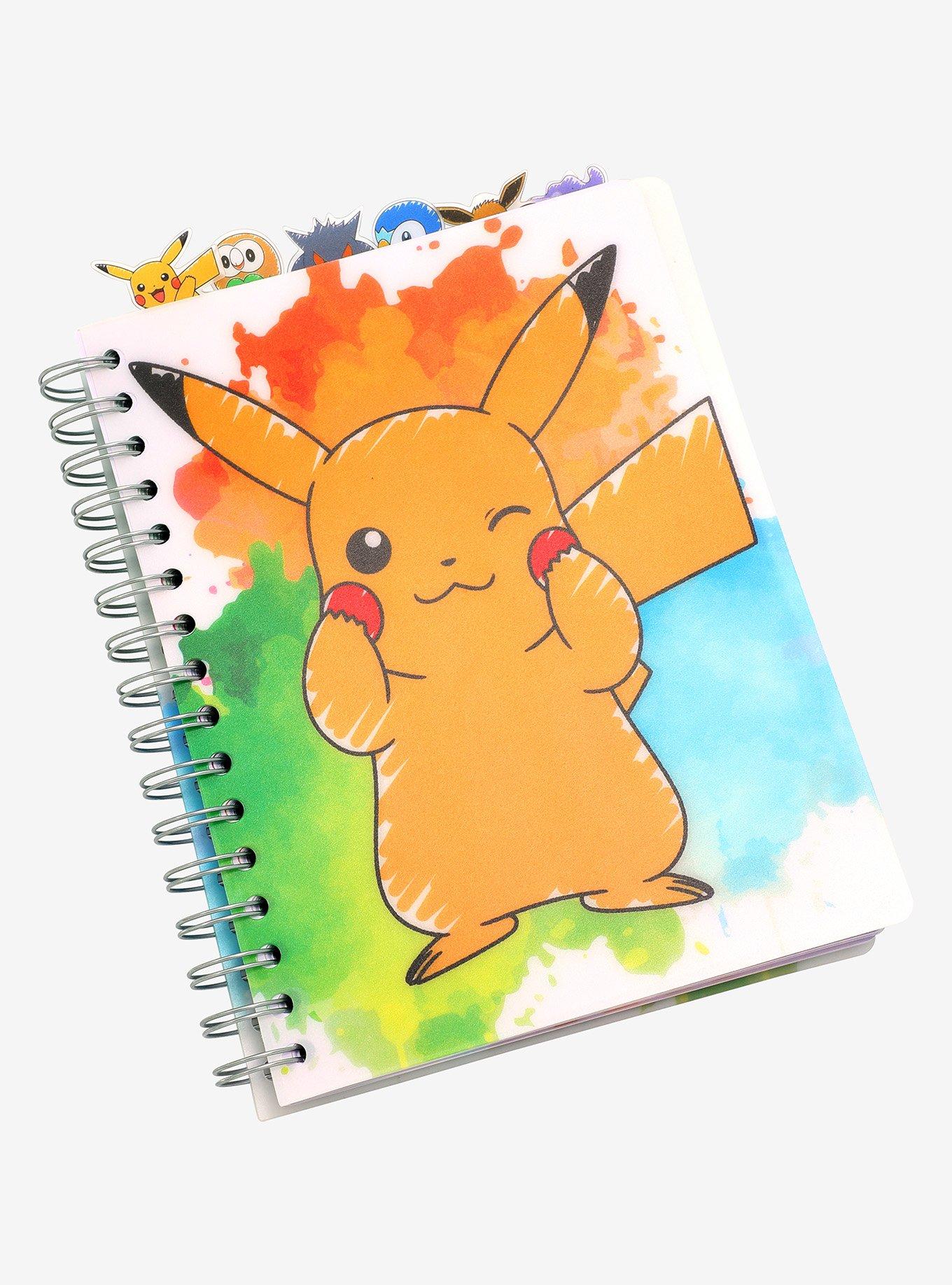 Pokemon Pickachu Watercolor Figural Tab Journal