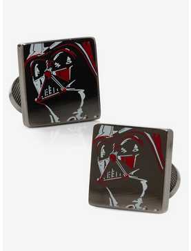 Star Wars Vader Painted Gunmetal Cufflinks, , hi-res