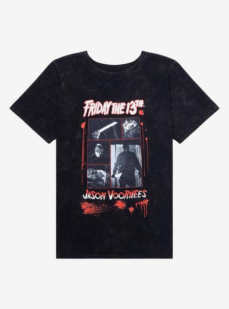 Friday The 13th Scenes Mineral Wash Boyfriend Fit Girls T-Shirt | Hot Topic