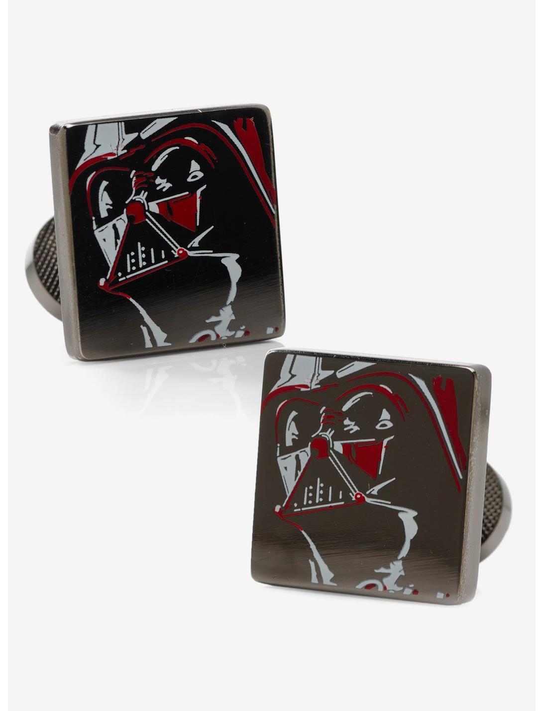 Star Wars Vader Painted Gunmetal Cufflinks, , hi-res