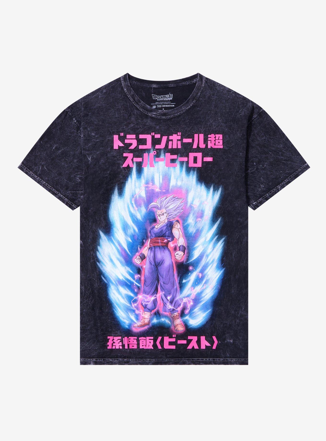 Dragon Ball Super Gohan Beast Mineral Wash T-Shirt, BLACK, hi-res