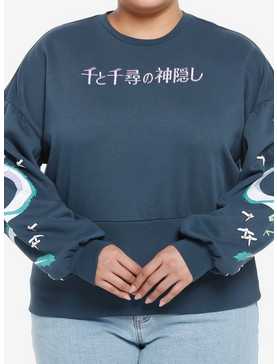 Her Universe Studio Ghibli Spirited Away Haku Embroidered Puff Ink Girls Sweatshirt Plus Size, , hi-res