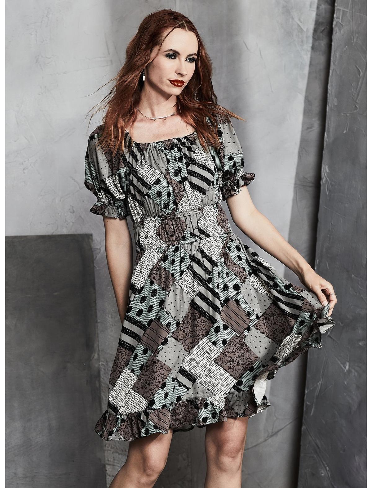 ワンピース apolina Sally Dress Forest 5-7y Disney The Nightmare Before Christmas Sally Patterned Smock Dress